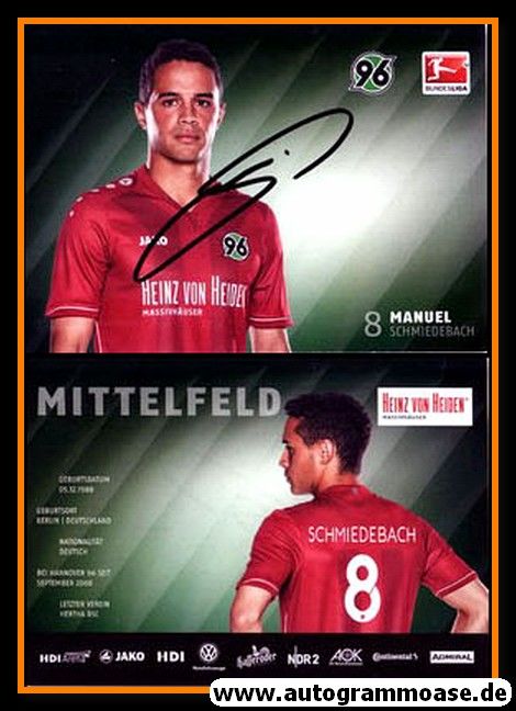 Autogramm Fussball | Hannover 96 | 2014 | Manuel SCHMIEDEBACH