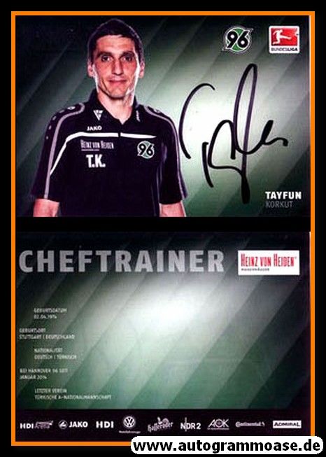 Autogramm Fussball | Hannover 96 | 2014 | Tayfun KORKUT