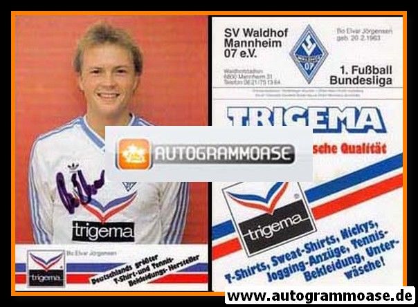 Autogramm Fussball | SV Waldhof Mannheim | 1986 | Bo Elvar JÖRGENSEN