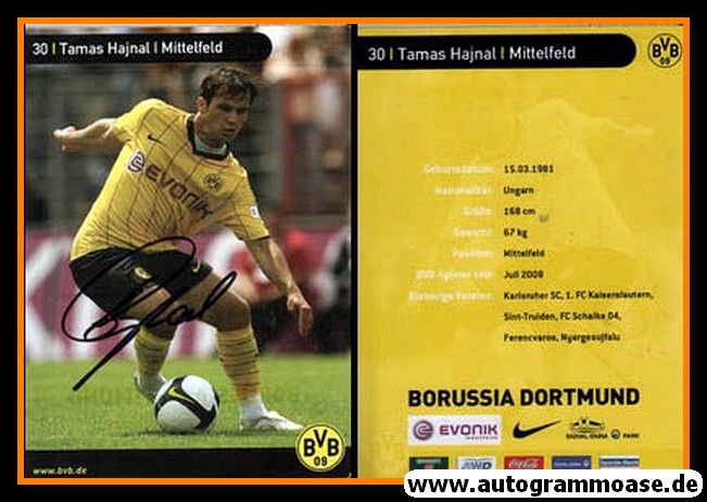Autogramm Fussball | Borussia Dortmund | 2008 | Tamas HAJNAL