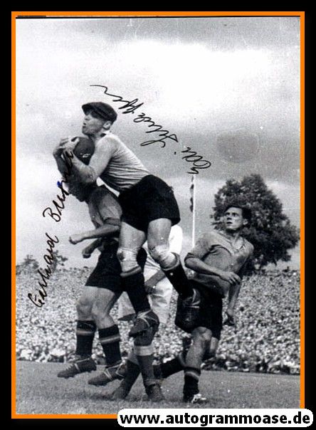 Autogramme Fussball | 1. FC Nürnberg | 1950er Foto | BERGNER + SCHAFFER (Spielszene SW)
