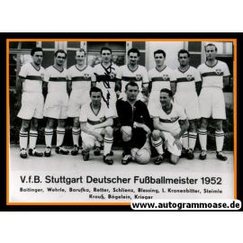 Mannschaftsfoto Fussball | VfB Stuttgart | 1952 + 3 AG (BLESSING + BÖGELEIN + RETTER)