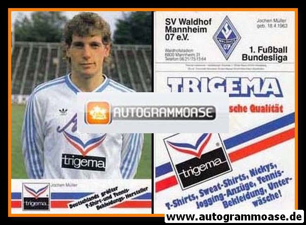 Autogramm Fussball | SV Waldhof Mannheim | 1986 | Jochen MÜLLER