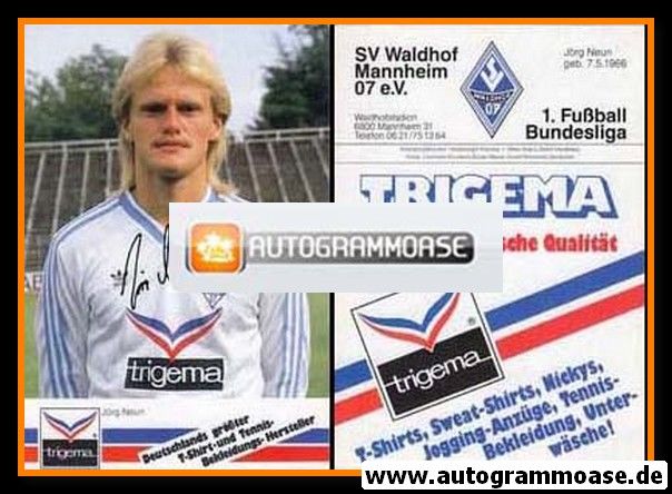 Autogramm Fussball | SV Waldhof Mannheim | 1986 | Jörg NEUN