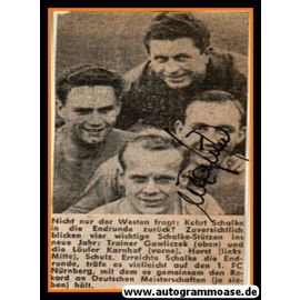Autogramm Fussball | FC Schalke 04 | 1960er | Willi SCHULZ (Gruppenbild SW)