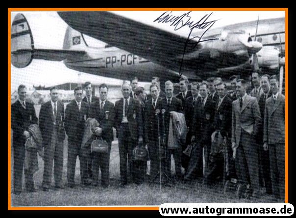 Mannschaftsfoto Fussball | England | 1950 WM + AG Bert WILLIAMS (Abflug)