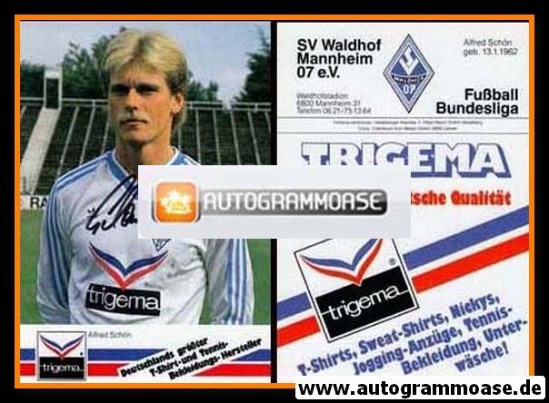 Autogramm Fussball | SV Waldhof Mannheim | 1986 | Alfred SCHÖN