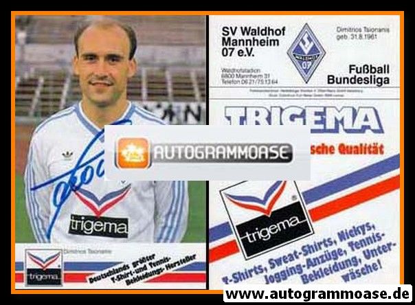 Autogramm Fussball | SV Waldhof Mannheim | 1986 | Dimitrios TSIONANIS