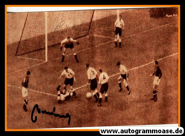 Autogramme Fussball | England + Ungarn | 1953 Foto | 2 AG (Buzanszky, Merrick)