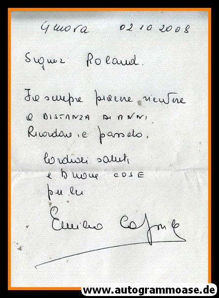 Autograph Fussball | Italien | Emilio CAPRILE (Brief)