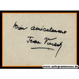 Autograph Fussball | Frankreich | Jean VINCENT (Gruss)