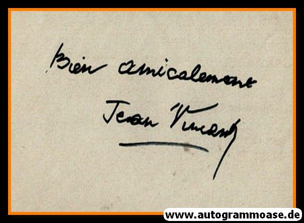 Autograph Fussball | Frankreich | Jean VINCENT (Gruss)