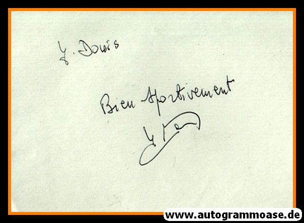 Autograph Fussball | Frankreich | Yvon DOUIS (Gruss 1950er)