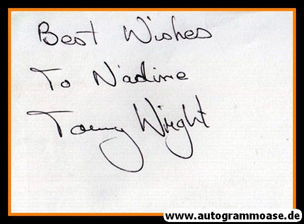 Autograph Fussball | England | Tommy WRIGHT (Gruss)