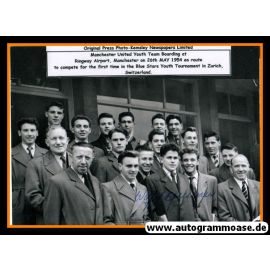 Mannschaftsfoto Fussball | Manchester United | 1954 + AG Wilf McGUINESS (Flughafen)