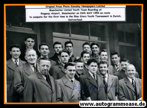 Mannschaftsfoto Fussball | Manchester United | 1954 + AG Wilf McGUINESS (Flughafen)