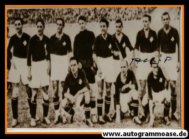 Mannschaftsfoto Fussball | Schweiz | 1938 WM + AG Paul AEBI (Spiel DFB) 1