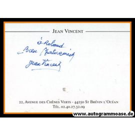 Autograph Fussball | Frankreich | Jean VINCENT (Visitenkarte)
