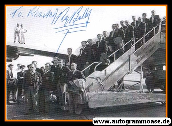 Mannschaftsfoto Fussball | England | 1950 WM + AG Roy BENTLEY (Abflug)
