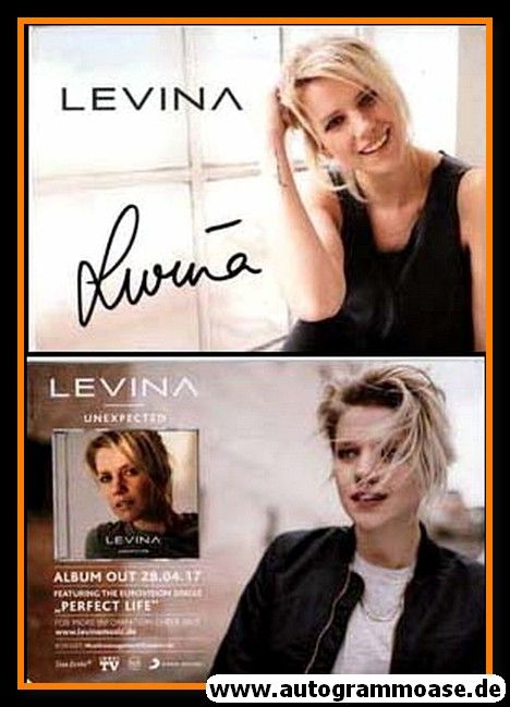Autogramm Pop | LEVINA | 2017 "Unexpected" (Portrait Color)