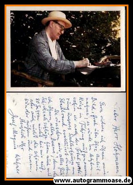 Autogramm Literatur | Josef Magnus WEHNER | 1960er (Portrait Color Brief)