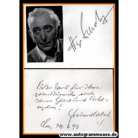 Autogramm Literatur | Hugo SCHOLZ | 1970er (Portrait SW Gruss)