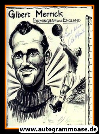 Autogramm Fussball | Birmingham City | 1950er Foto | Gil MERRICK (Zeichnung SW)