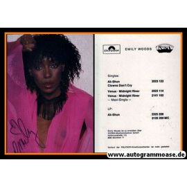 Autogramm Pop | Emily WOODS | 1979 "Ak-Shun" (Portrait Color) Polydor