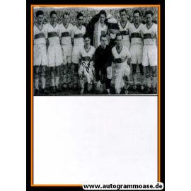 Mannschaftsfoto Fussball | VfB Stuttgart | 1952 + 2 AG (BÖGELEIN + RETTER) Südmeister 1
