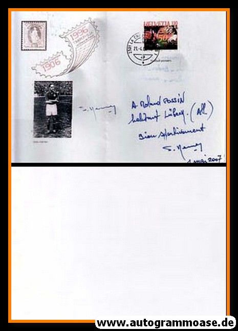 Autograph Fussball | Schweiz | Willy KERNEN (Gruss Ersttagsbrief) 1996