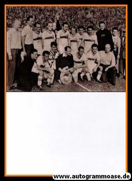 Mannschaftsfoto Fussball | VfB Stuttgart | 1950 + AG Erich RETTER (Meisterschale) 2