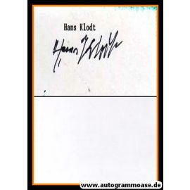 Autograph Fussball | Hans KLODT (DFB / FC Schalke 04) 1940er