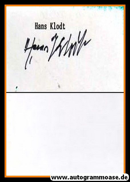 Autograph Fussball | Hans KLODT (DFB / FC Schalke 04) 1940er