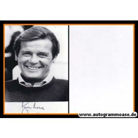 Autogramm Film (UK) | Roger MOORE | 1970er Foto (Portrait SW)
