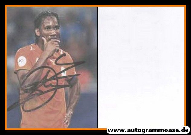Autogramm Fussball | Elfenbeink&uuml;ste | 2000er Foto | Didier DROGBA (Portrait Color)
