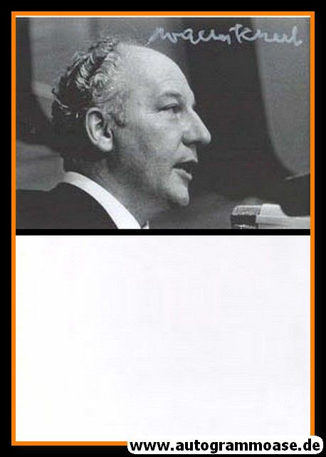 Autogramm Politik | FDP | Walter SCHEEL | 1980er Foto (Portrait SW)