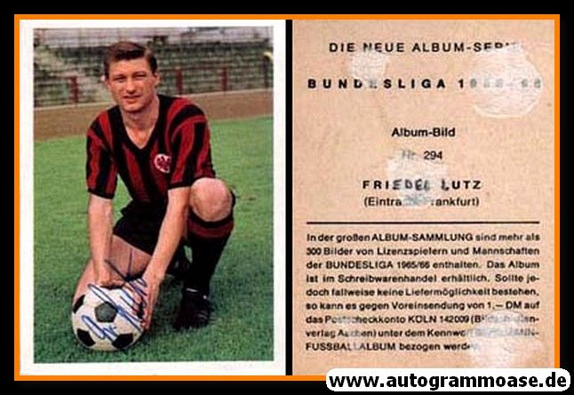 Autogramm Fussball | Eintracht Frankfurt | 1965 | Friedel LUTZ (Bergmann 294)