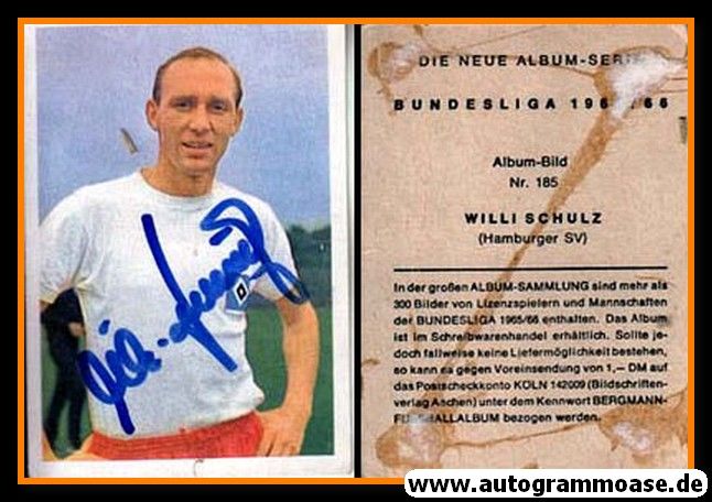 Autogramm Fussball | Hamburger SV | 1965 | Willi SCHULZ (Bergmann 185)