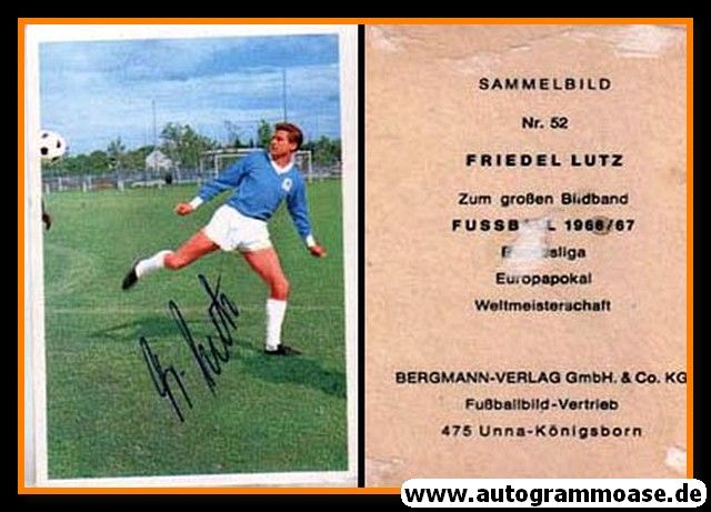 Autogramm Fussball | TSV 1860 München | 1966 | Friedel LUTZ (Bergmann 052)