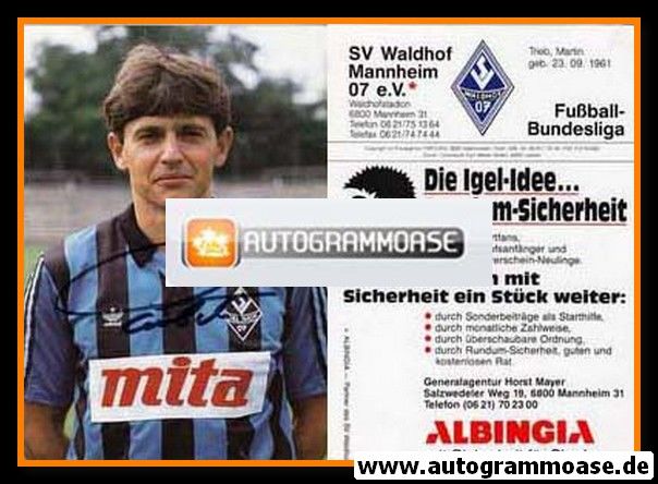 Autogramm Fussball | SV Waldhof Mannheim | 1988 | Martin TRIEB