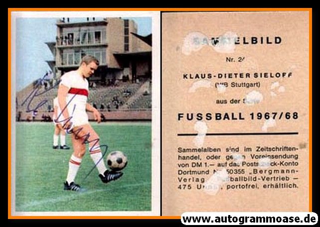 Autogramm Fussball | VfB Stuttgart | 1967 | Klaus-Dieter SIELOFF (Bergmann 245)
