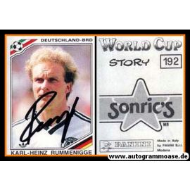 Autogramm Fussball | DFB | 1990 WM Panini | Karl-Heinz RUMMENIGGE (192)