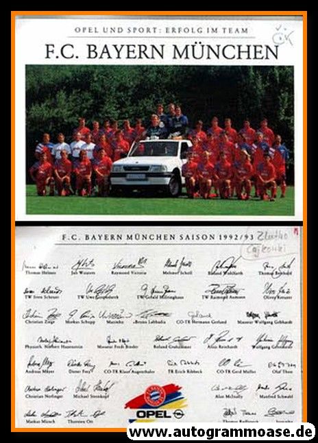 Autogramm Fussball | FC Bayern München | 1992 | Zlatko CAJKOVSKI (2)