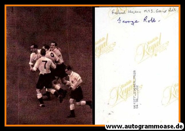 Autogramm Fussball | England | 1953 Foto | George ROBB (Jubelszene Ungarn)