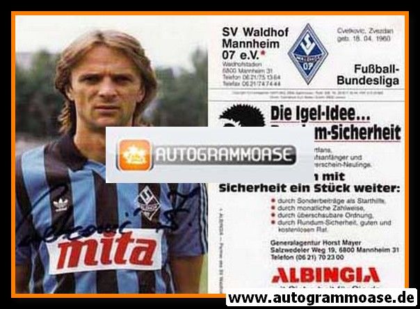 Autogramm Fussball | SV Waldhof Mannheim | 1989 | Zvezdan CVETKOVIC