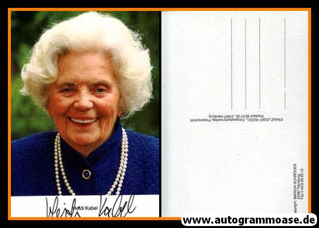 Autogramm Schauspieler | Heidi KABEL | 1980er (Portrait Color Rüdel) 2