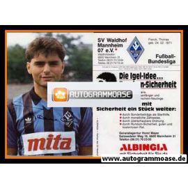 Autogramm Fussball | SV Waldhof Mannheim | 1989 | Thomas FRANCK