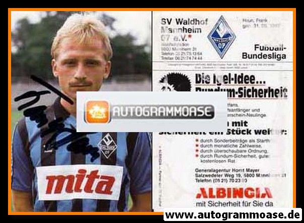 Autogramm Fussball | SV Waldhof Mannheim | 1989 | Frank HAUN