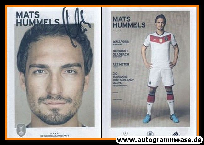 Autogramm Fussball | DFB | 2014 Adidas | Mats HUMMELS (4 Sterne)