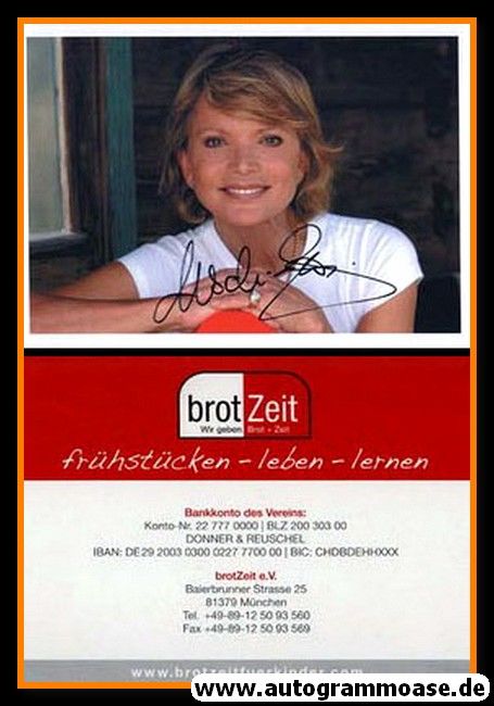 Autogramm Schauspieler | Uschi GLAS | 2000er (Portrait Color) Brotzeit 1